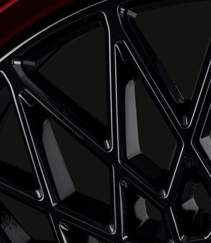 B 8519 5L black red rim polished Detail 03