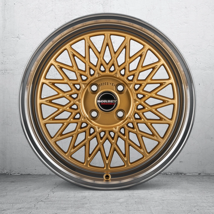 BORBET B- gold rim polished 4-loch 1
