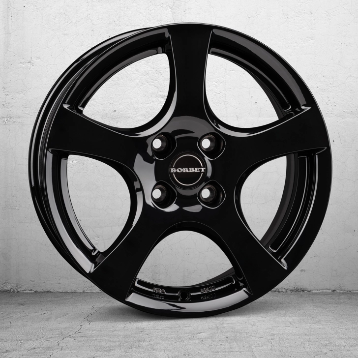 BORBET F- black glossy 4Loch 4