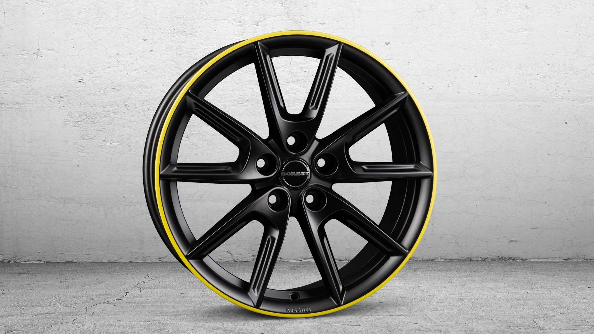 BORBET LX18 black matt rim yellow