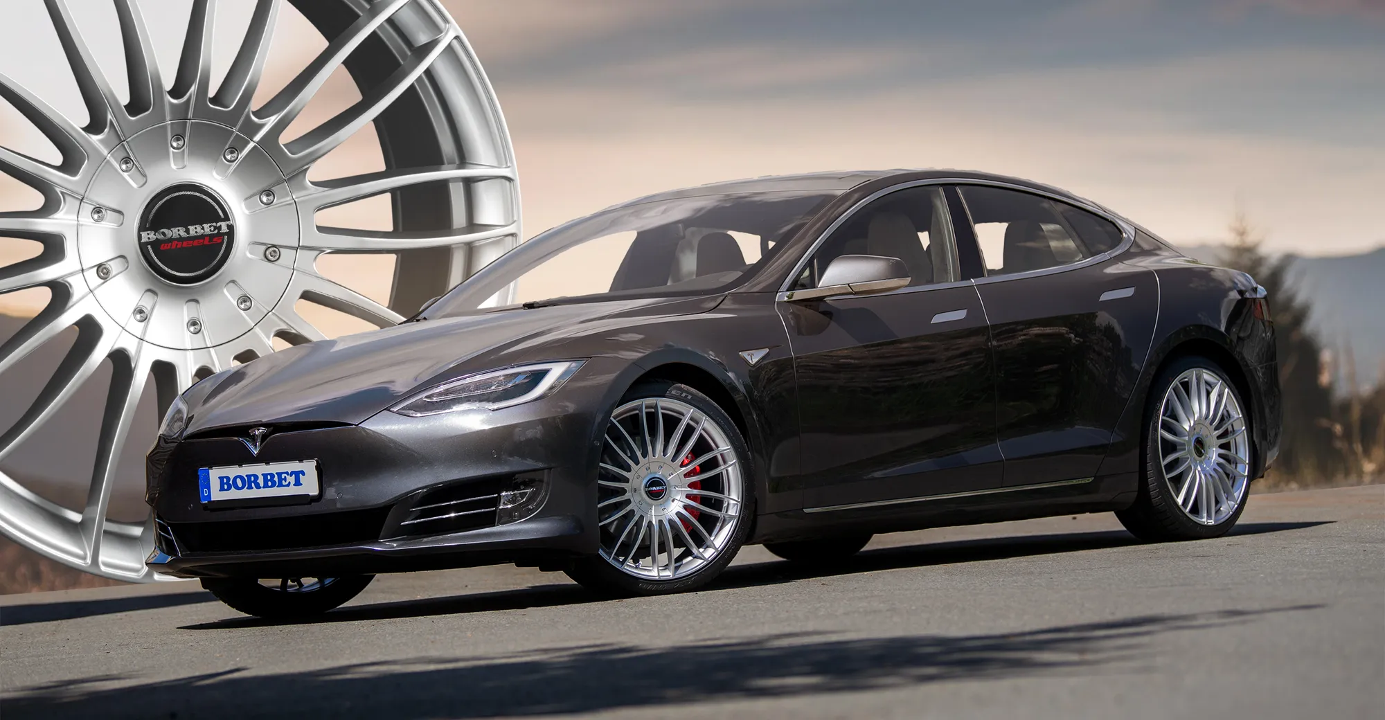 BORBET CW3 Tesla S mit rad